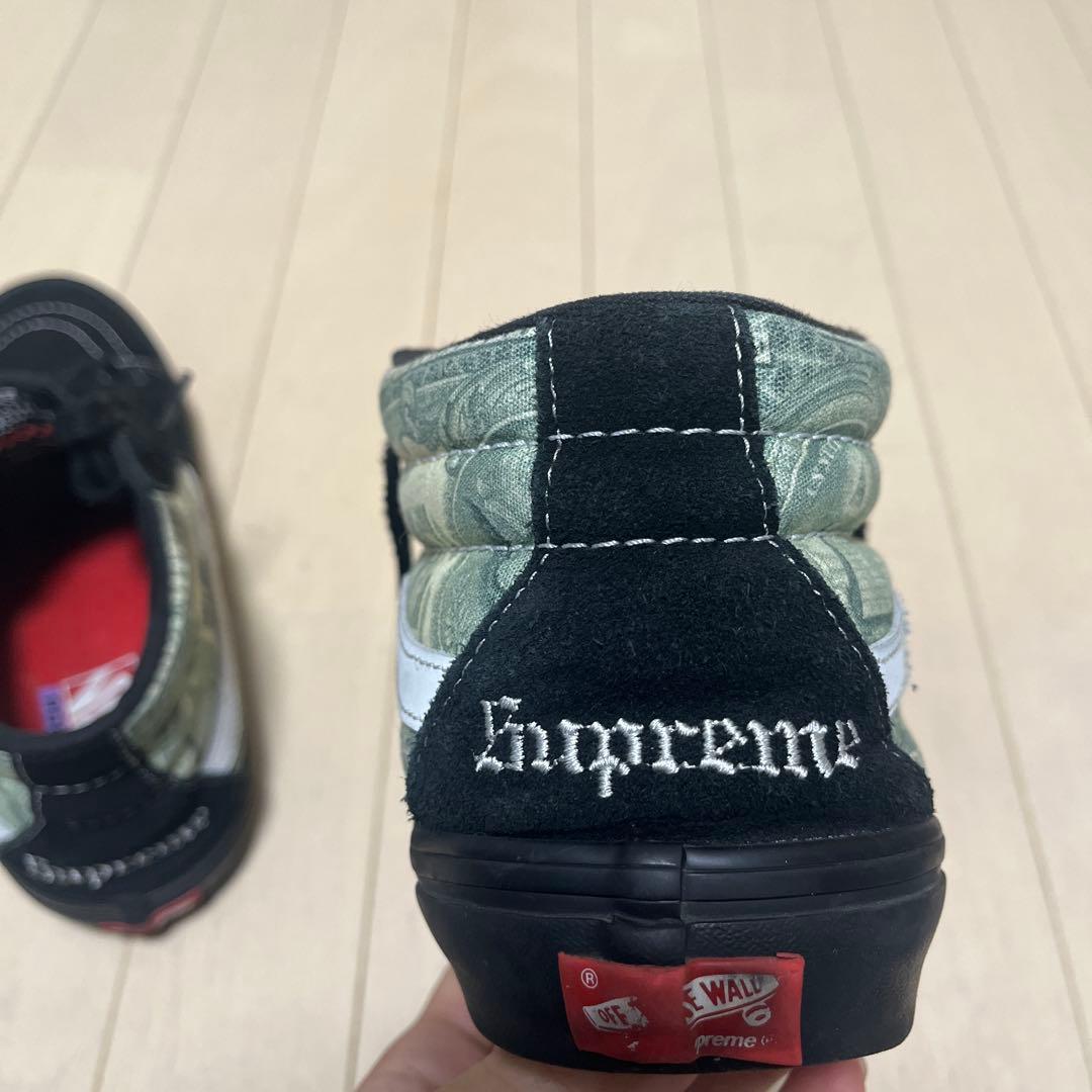 Supreme Vansコラボ　ブラック マネーデザイン　27.5cm