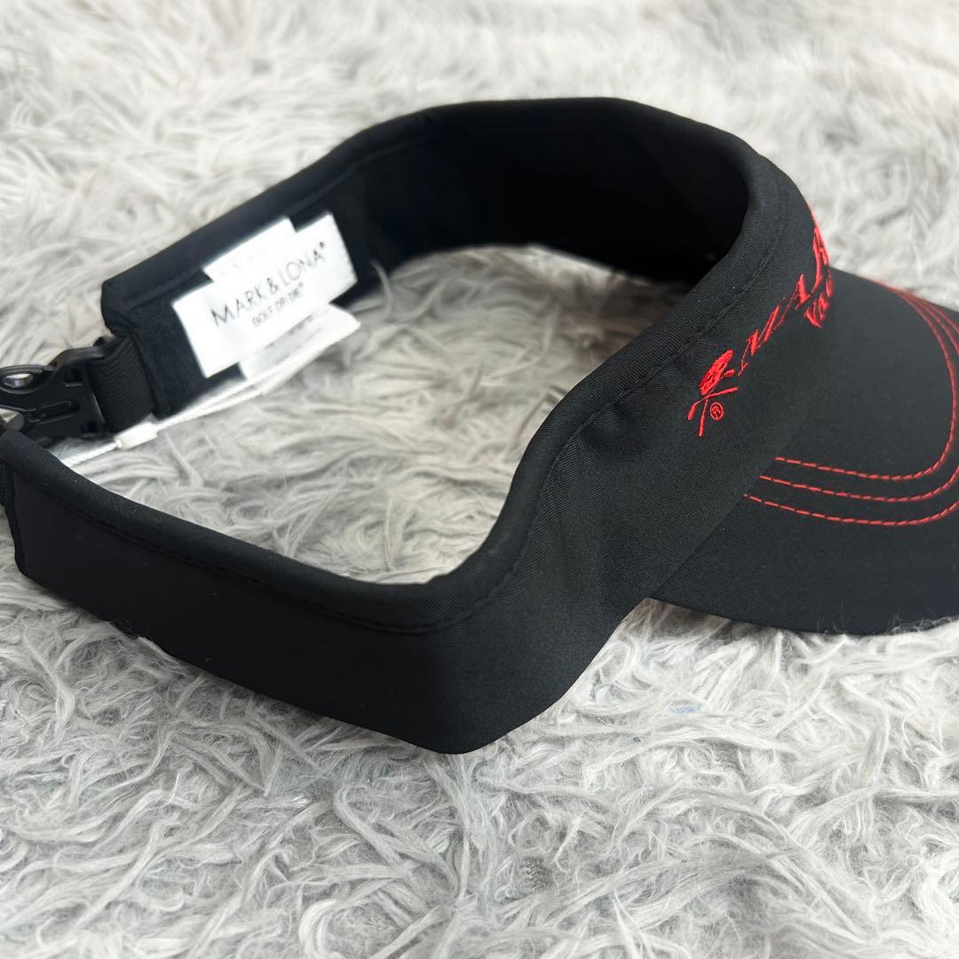 新品　マークアンドロナ　サンバイザー　ブラック　ユニセックス　フリーサイズ