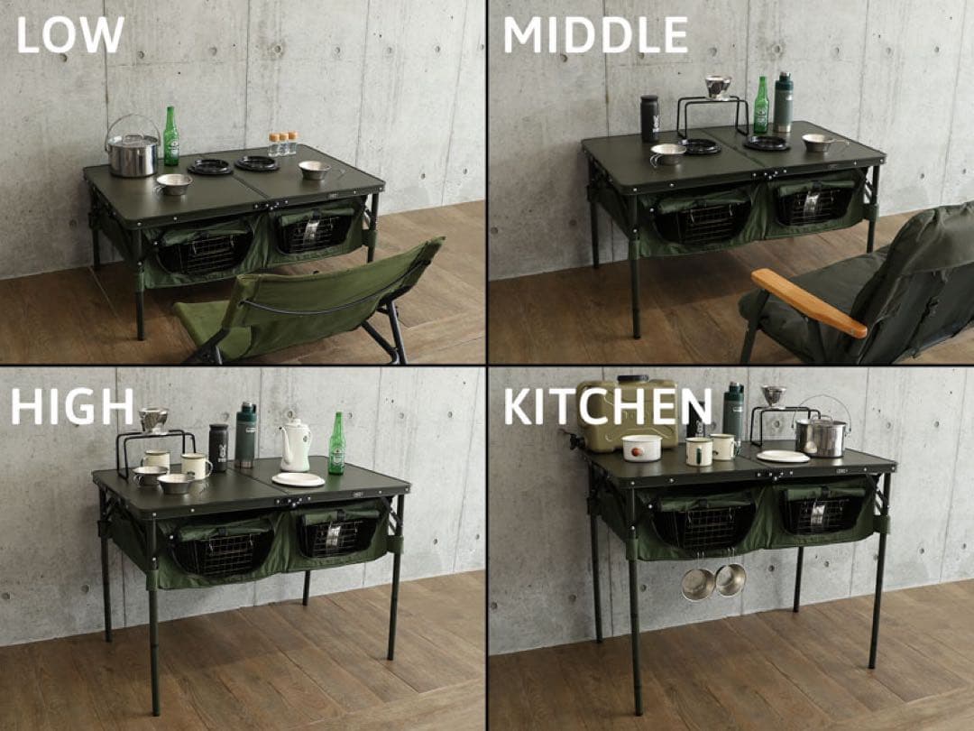 DOD グッドラックテーブル GOOD RACK TABLE カーキ