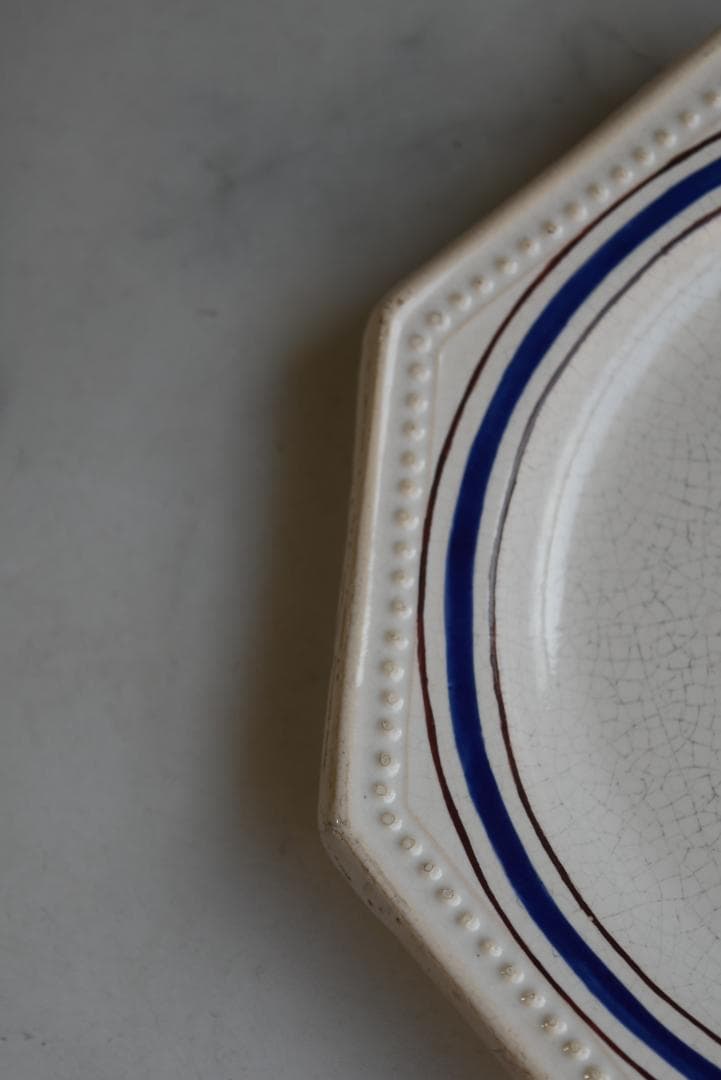 レア2枚組　オクトゴナル　ピション窯　デセール皿　西洋民藝　アンティーク