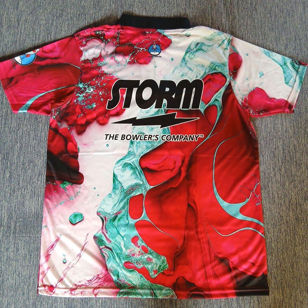 ✨日本未発売✨ボウリングウェア　STORM　日本サイズL　ピンク　マーブル