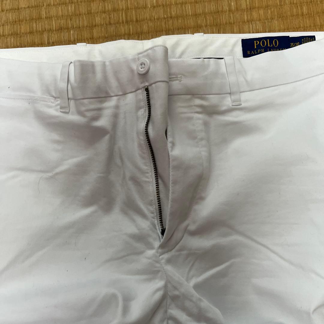 Polo ホワイト スリムフィットパンツ