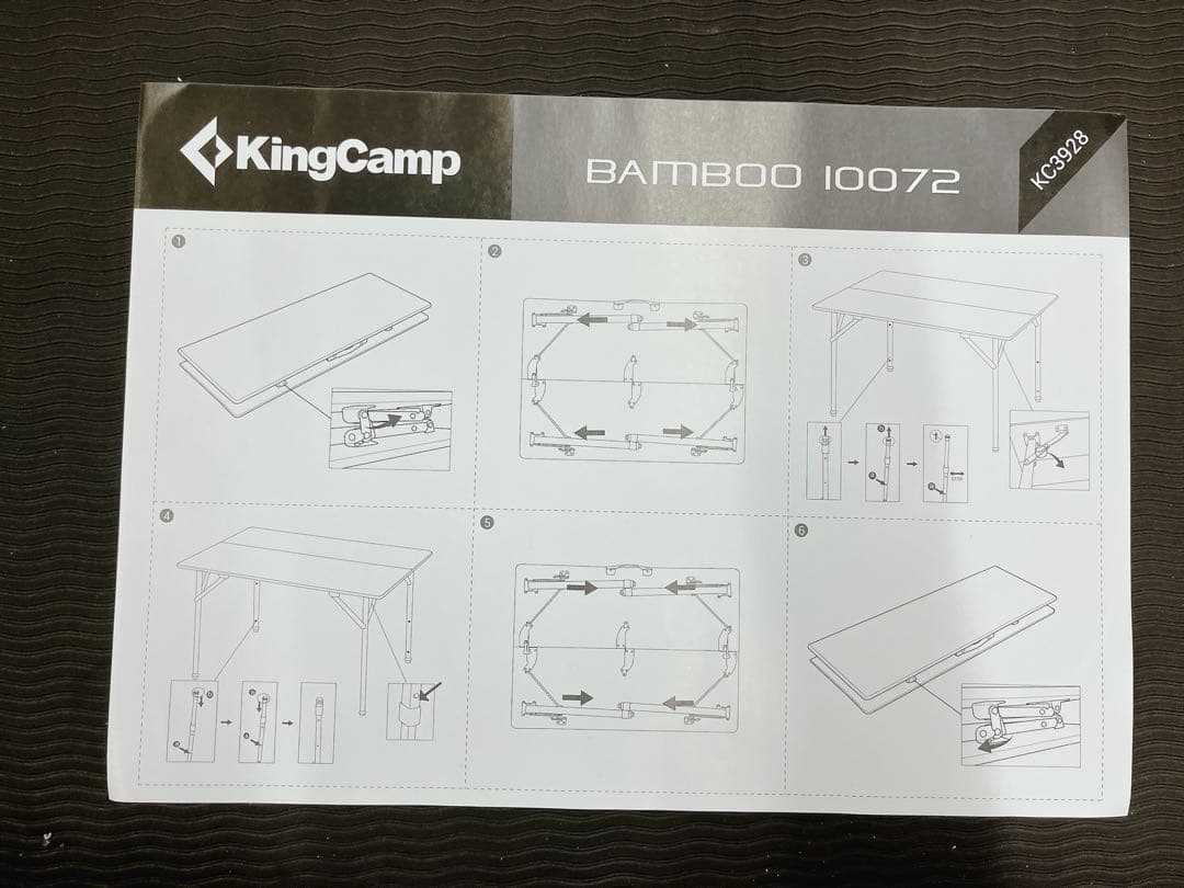 KingCamp 軽量 安定 折りたたみ キャンプテーブル 竹製 アウトドア