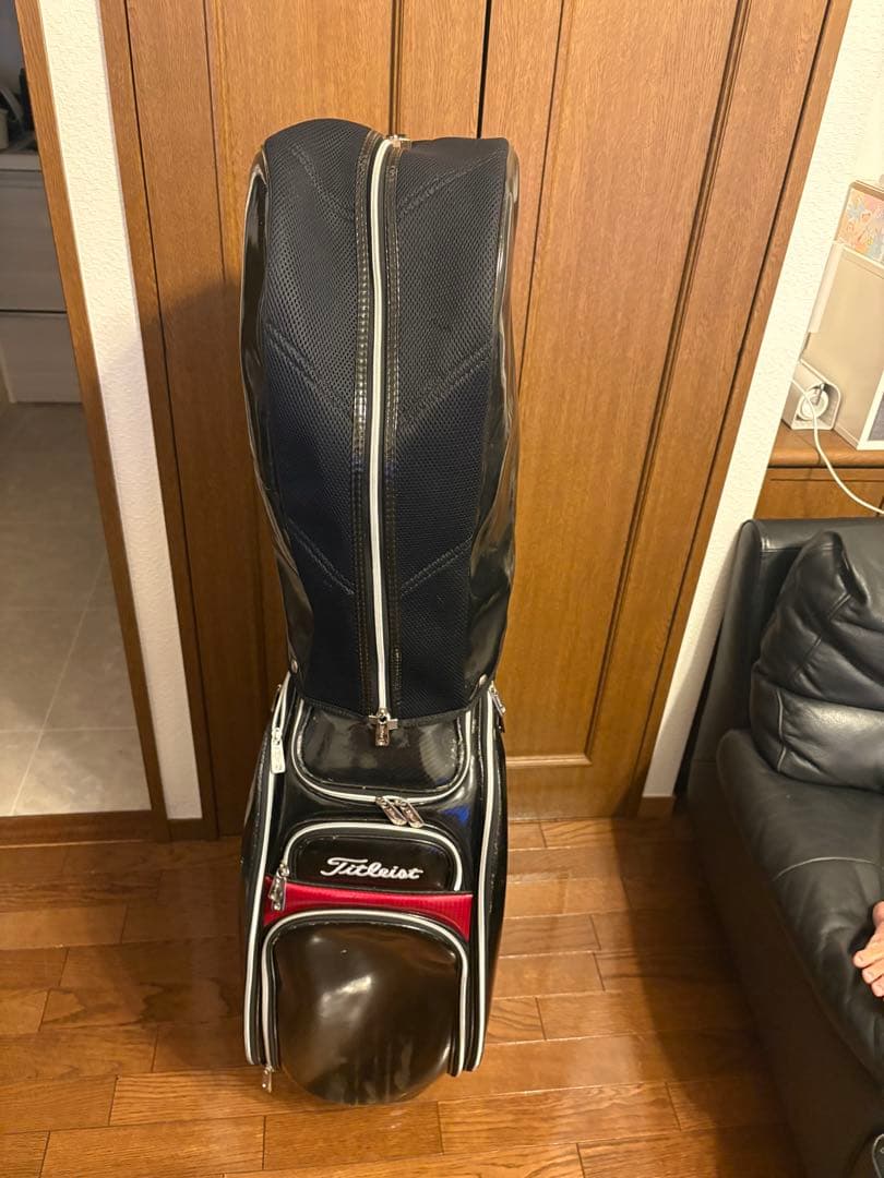 Titleist キャディバッグ ブラック/レッド　タイトリスト