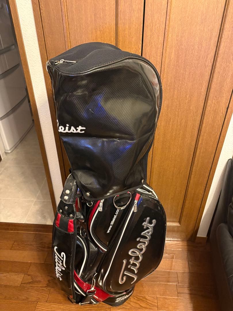 Titleist キャディバッグ ブラック/レッド　タイトリスト