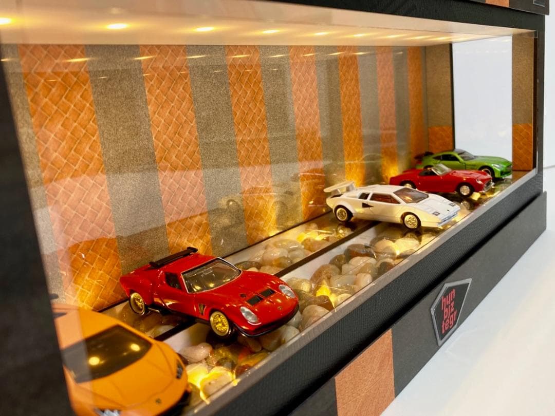 ストーン＆レジン・1/64~1/24・ディスプレーBOX/スタイリッシュジオラマ