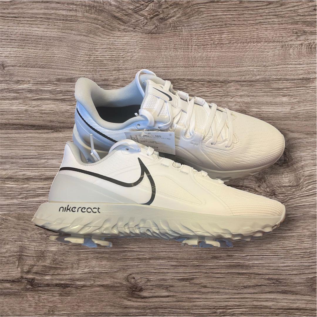 Nike React インフィニティゴルフシューズ 白　男女共通　25cm