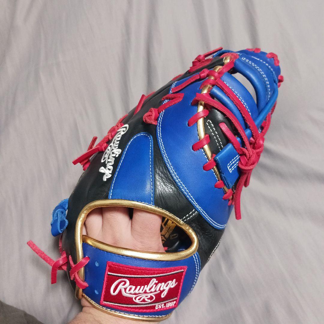 最終値下げ!ローリングス Rawlings 軟式 ファーストミット 青/黒