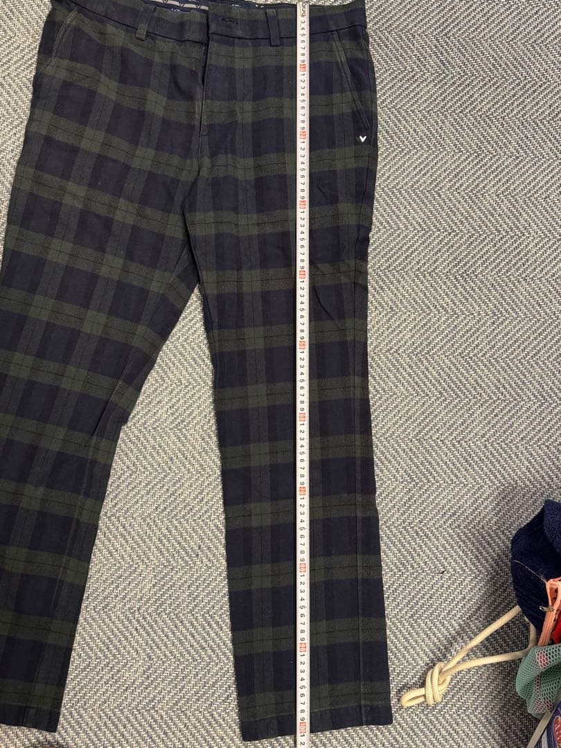 Callaway チェック柄パンツ ネイビー・グリーン