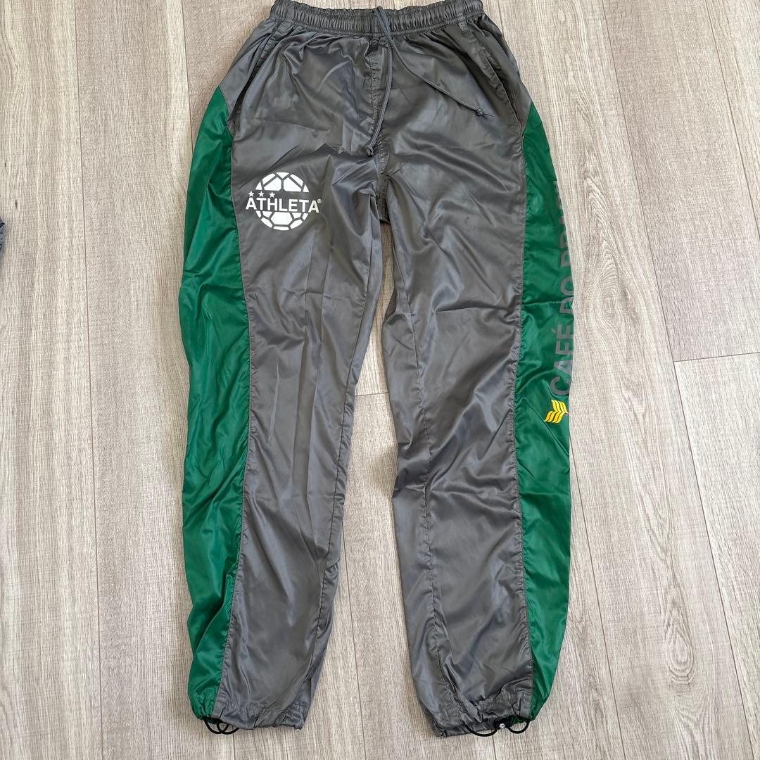 ATHLETA ピステ上下セット グレー/グリーン
