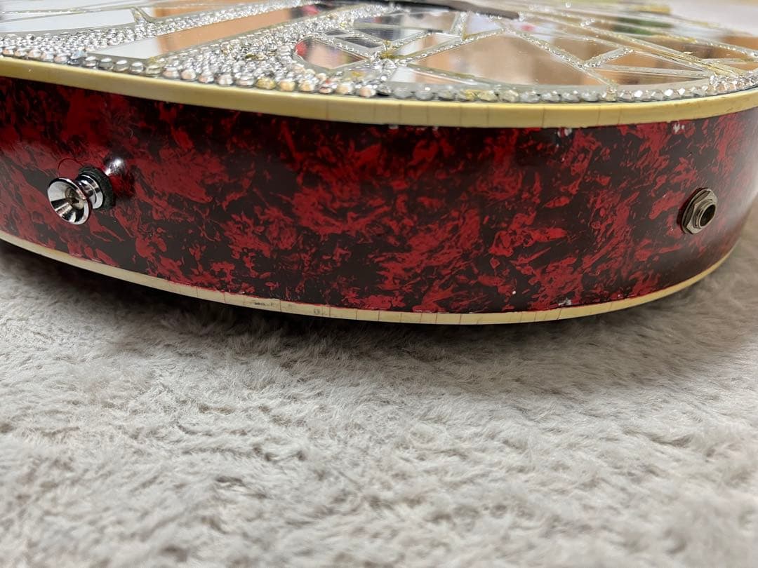 超激レアHEADWAY エレアコミラーギター 中古　kissのポールスタンレー