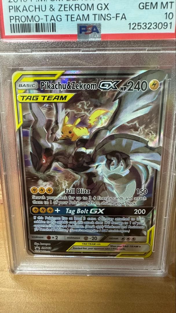ポケモンカード Pikachu & Zekrom GX PSA 10