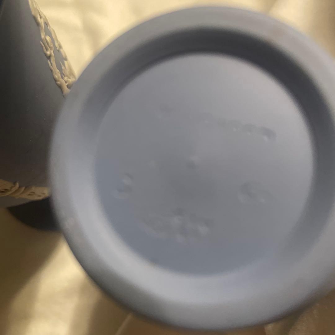 ウェッジウッド　ジャスパーウェアペールブルー　花瓶