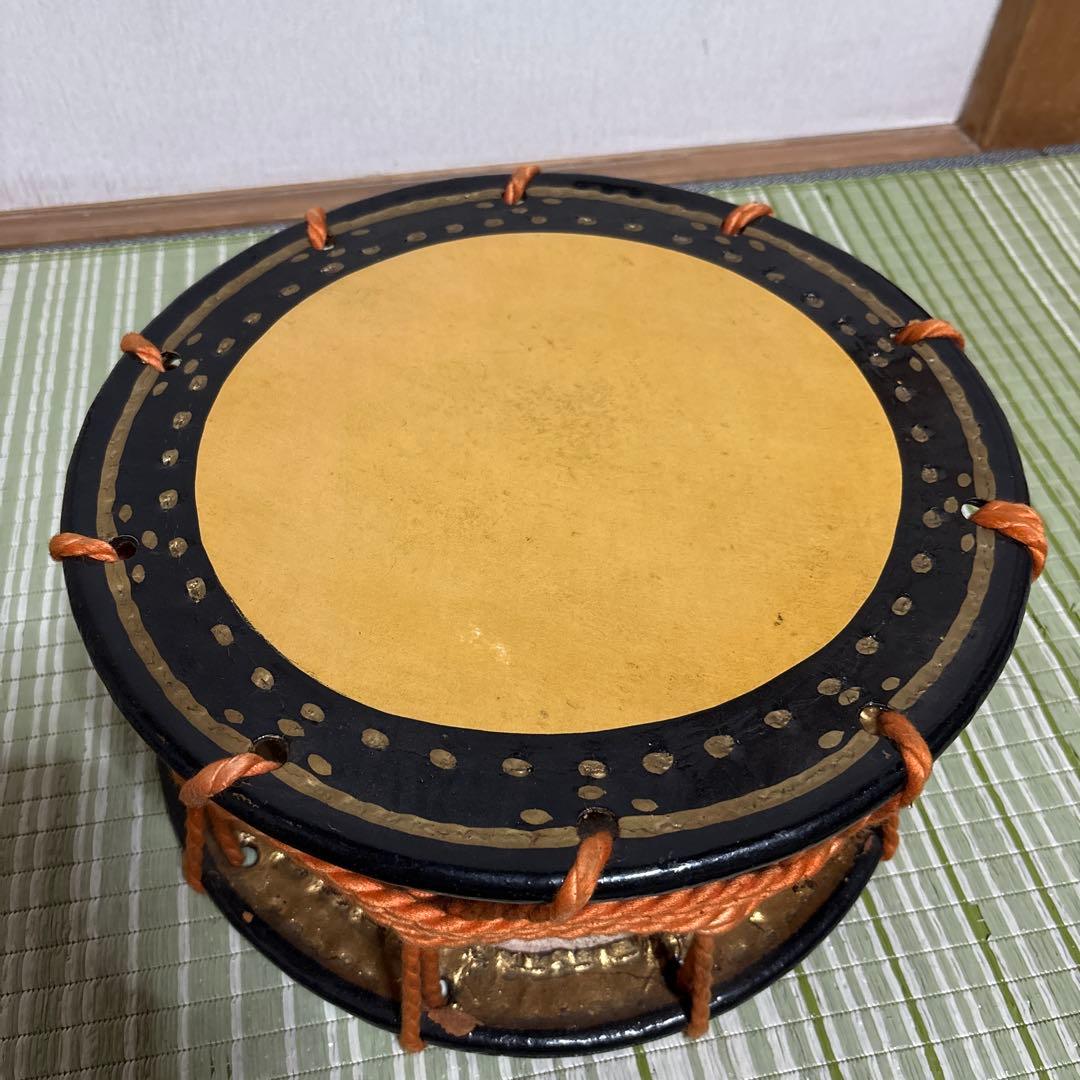 締め太鼓　締太鼓　太鼓　和太鼓　ドラム　和楽器　工芸品　骨董品　34.5cm