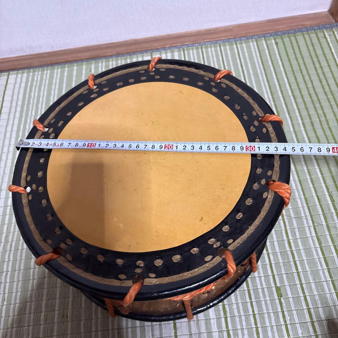 締め太鼓　締太鼓　太鼓　和太鼓　ドラム　和楽器　工芸品　骨董品　34.5cm