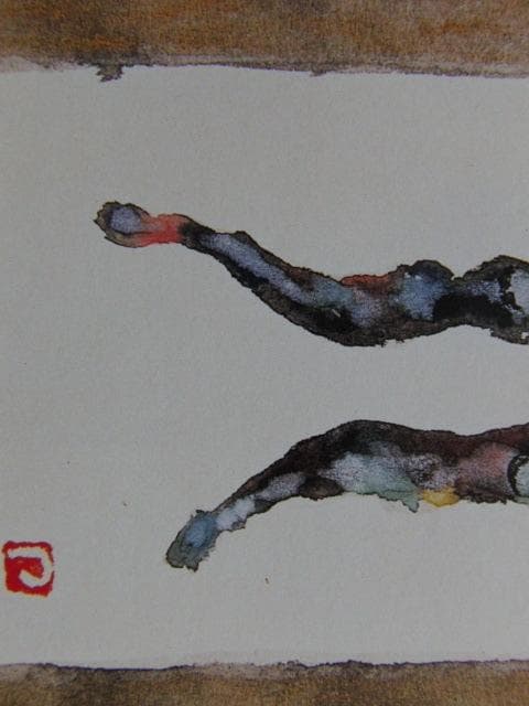 片岡鶴太郎、【煮ぼし】、希少な額装用画集より、美品、日本人画家、新品額装付