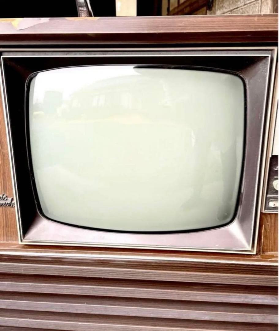 ●【昭和レトロ】NECブラウン管 希少 テレビ 木材 アンティーク ビンテージ③