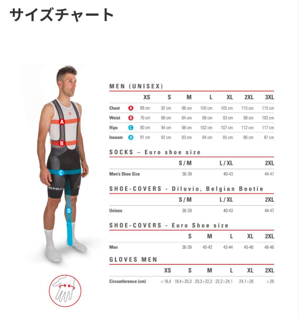 castelli　TUTTO NANO BIBSHORTサイズM