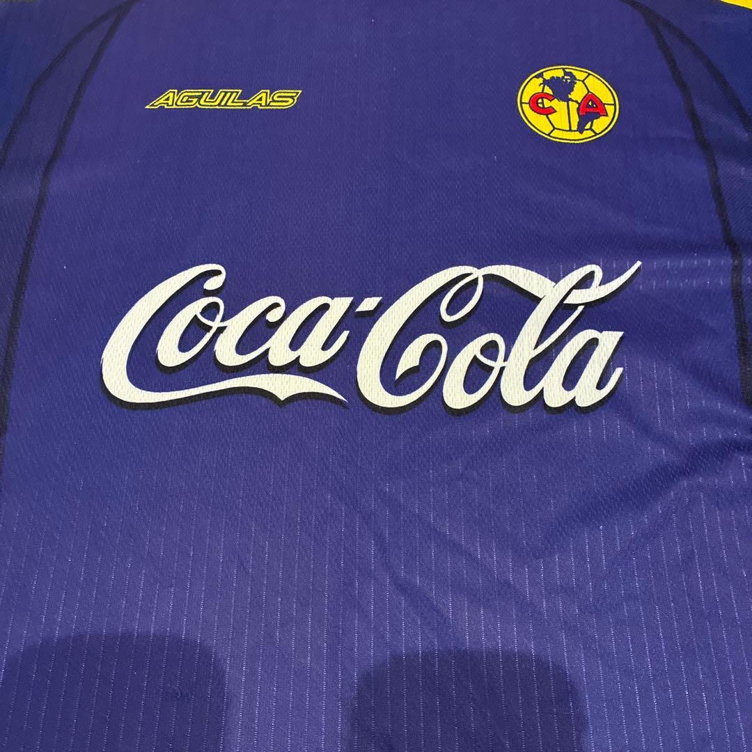 クラブアメリカ ユニフォーム 紺×黄 Coca-Cola コロナ 当時物