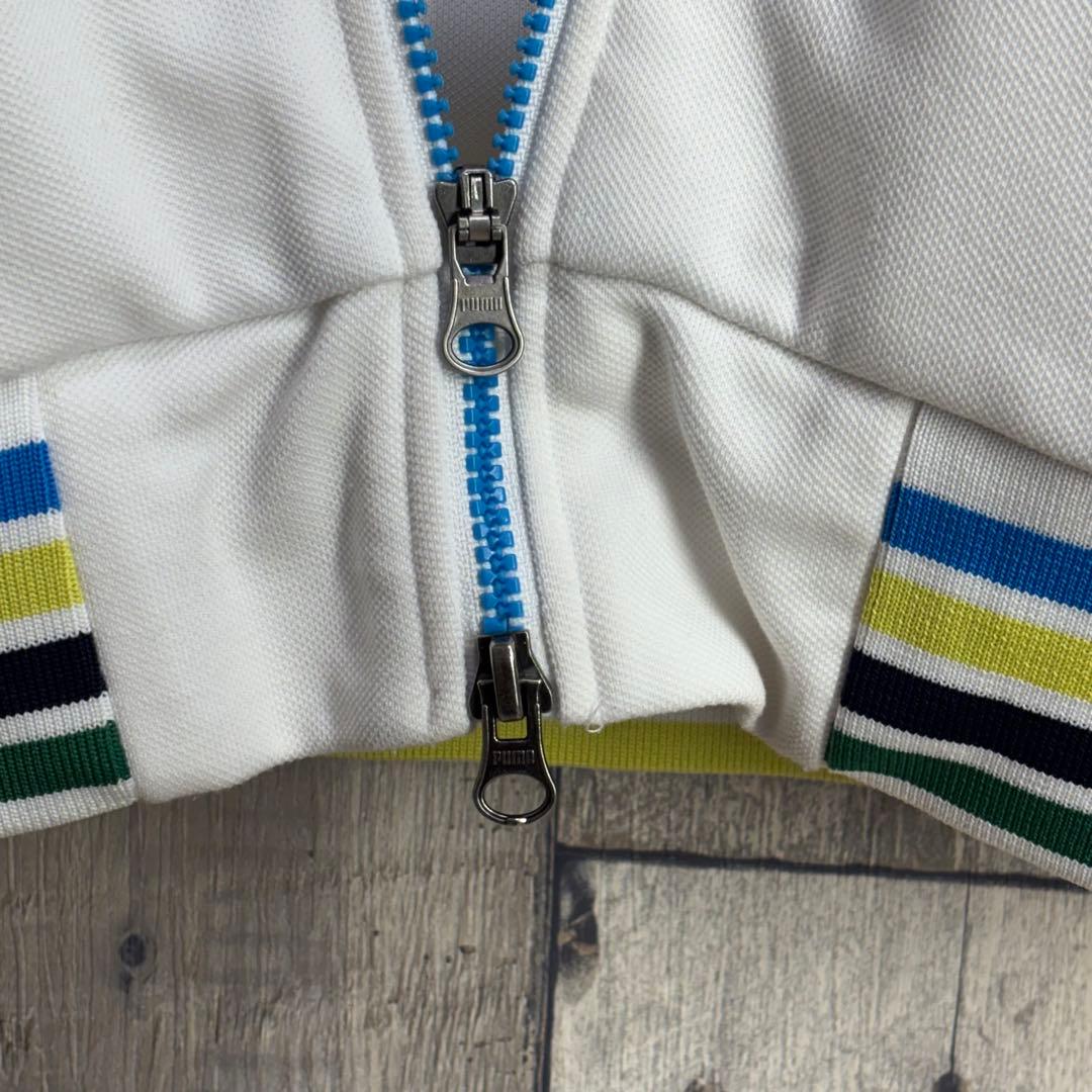プーマ　PUMA GOLF ジャケット ジップアップ　ホワイト/ブルー　M