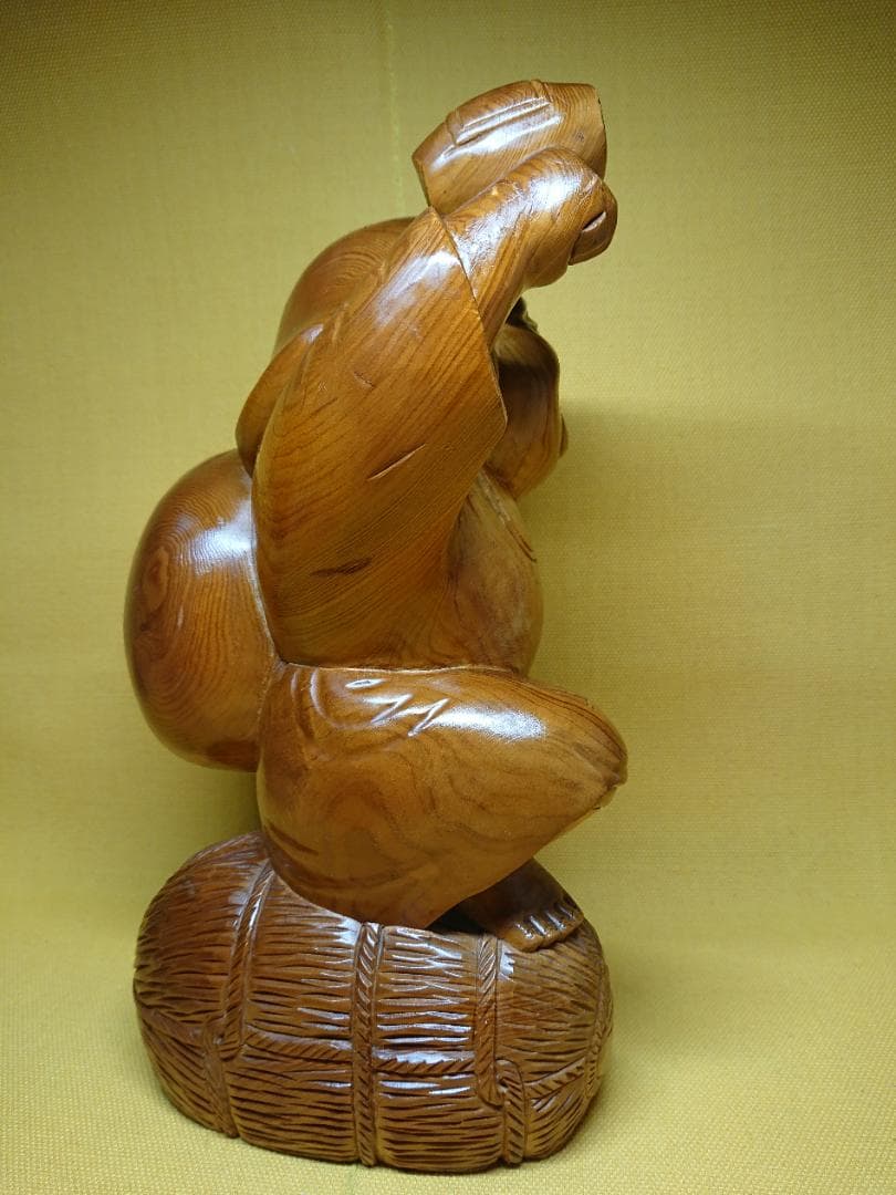 【美品】大黒様　木彫　人形　七福神　置物　インテリア　工芸品　美術品　A1090