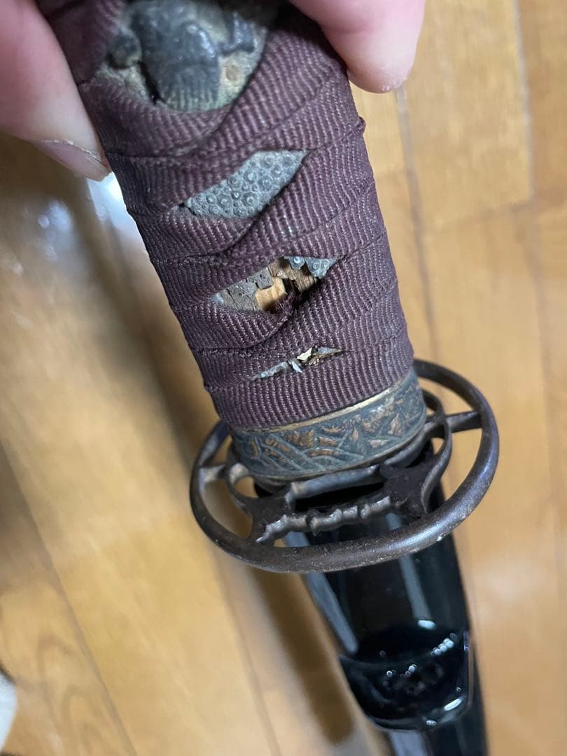 年代物　模造刀　アンティーク　鍔　刀　全長60cm 古小刀　脇差