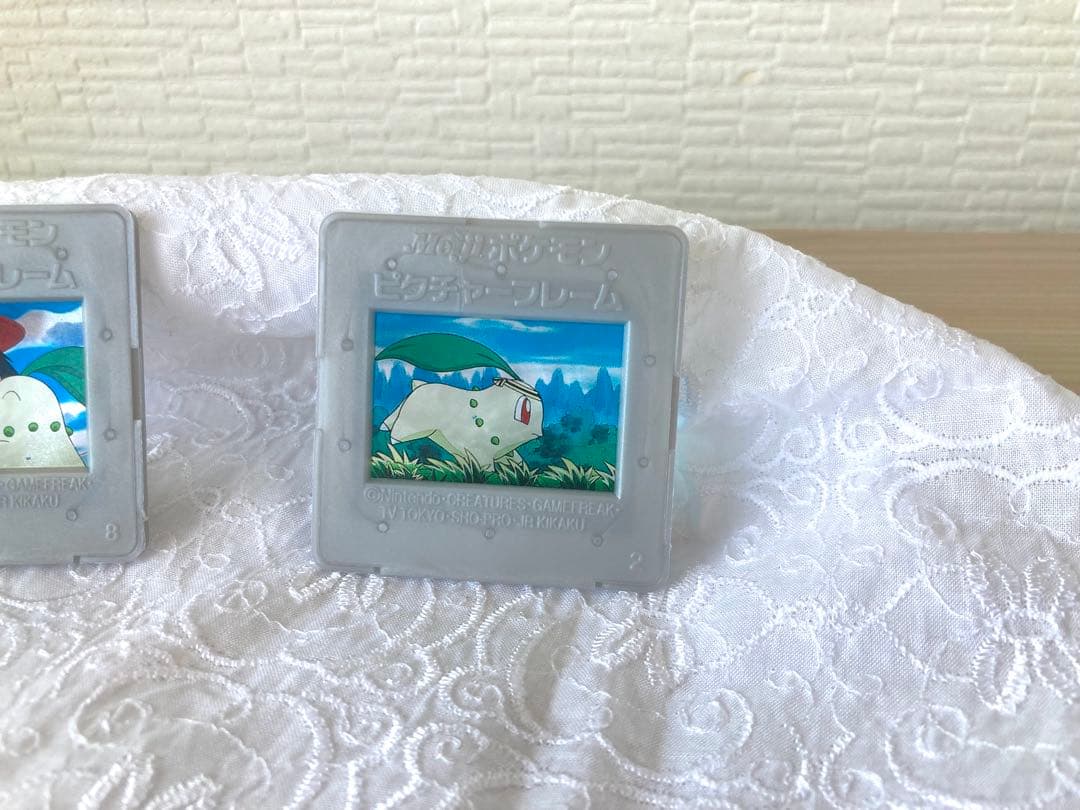 Meiji ポケモン ピクチャーフレーム 2点 #チコリータ、サトシ