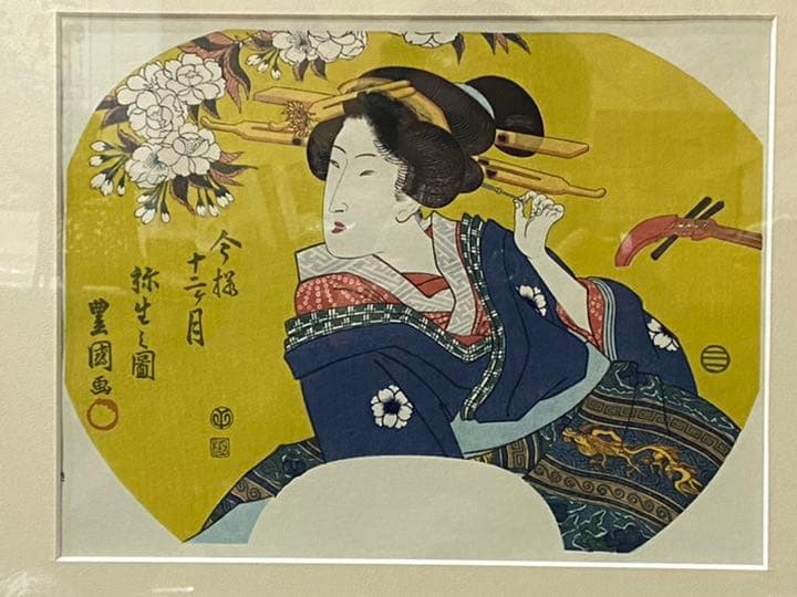 ‼️リサイクルFORTで検索‼️浮世絵の️傑作品‼️豊国作で印刷工芸品‼️現代建築に合う④