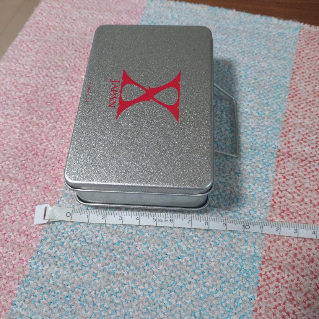 X JAPAN　缶ケース＆ホログラムステッカー8枚のセット