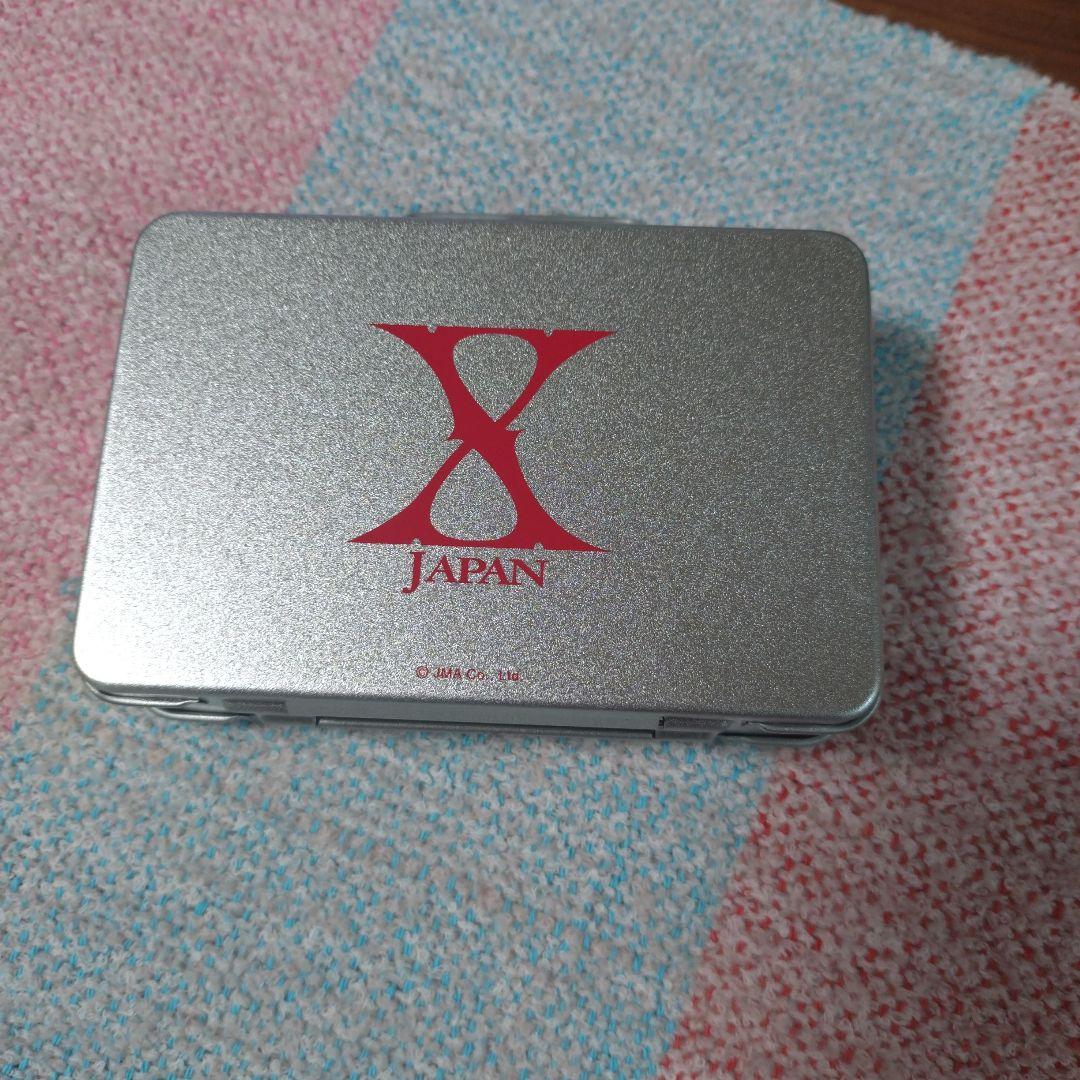 X JAPAN　缶ケース＆ホログラムステッカー8枚のセット