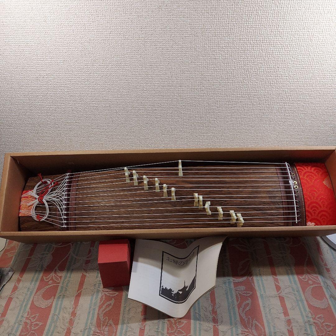 二尺琴 ミニ琴 全長61.5cm お琴 和楽器 短箏 短琴 説明書付き