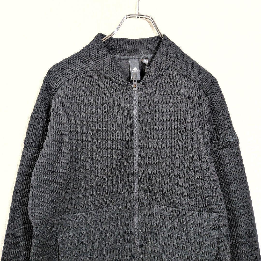 adidas クウォーターニットセットアップ　上下セット　ブラック　M