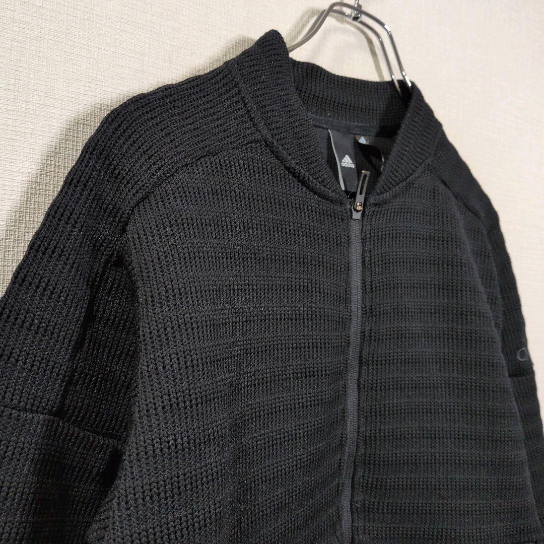 adidas クウォーターニットセットアップ　上下セット　ブラック　M