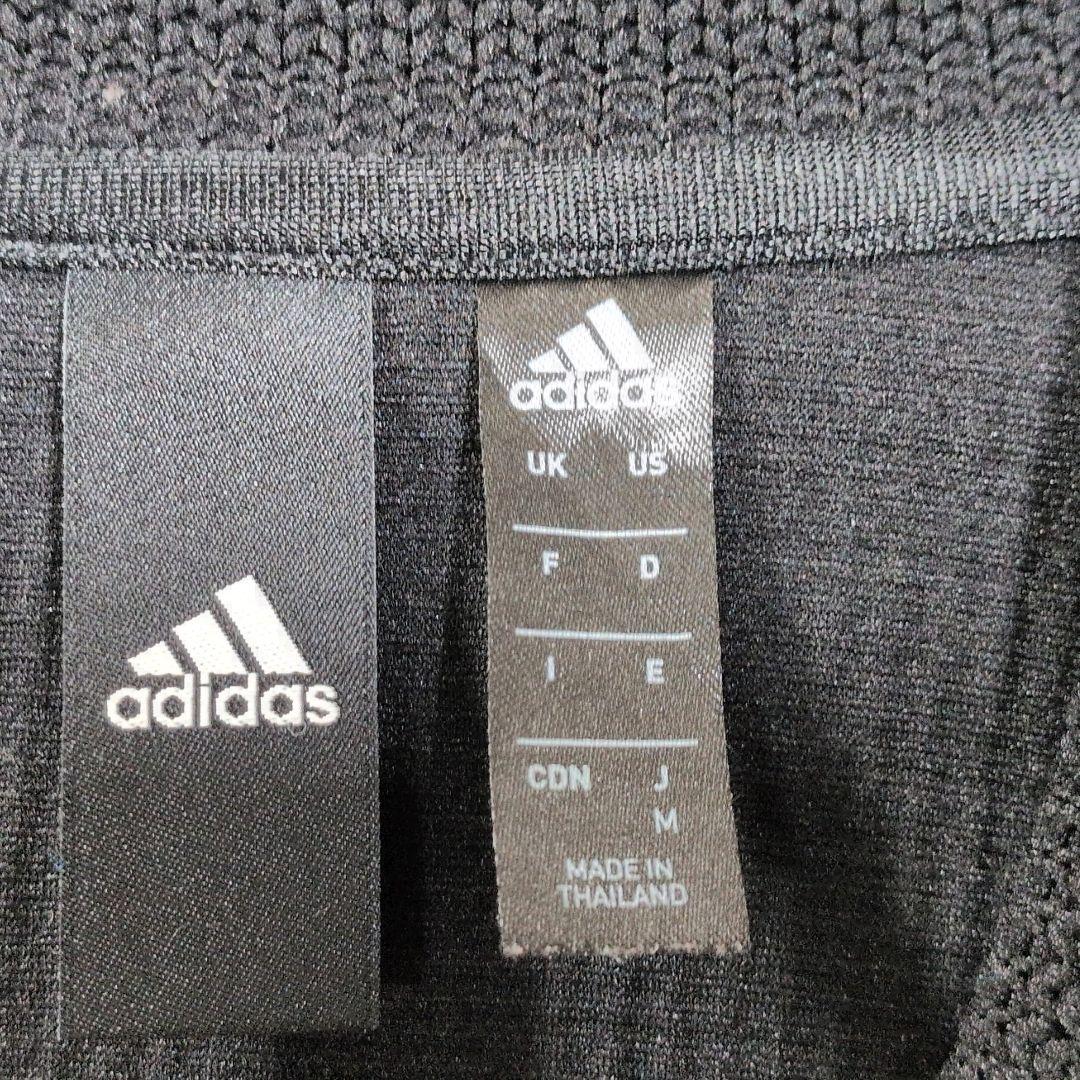 adidas クウォーターニットセットアップ　上下セット　ブラック　M