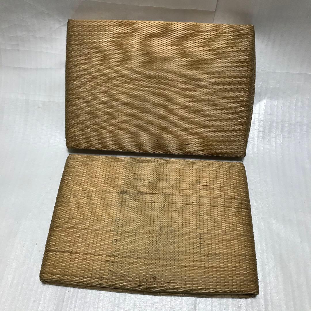 行李　平形　昭和　アンティーク　網目が締まり丁寧な作り！