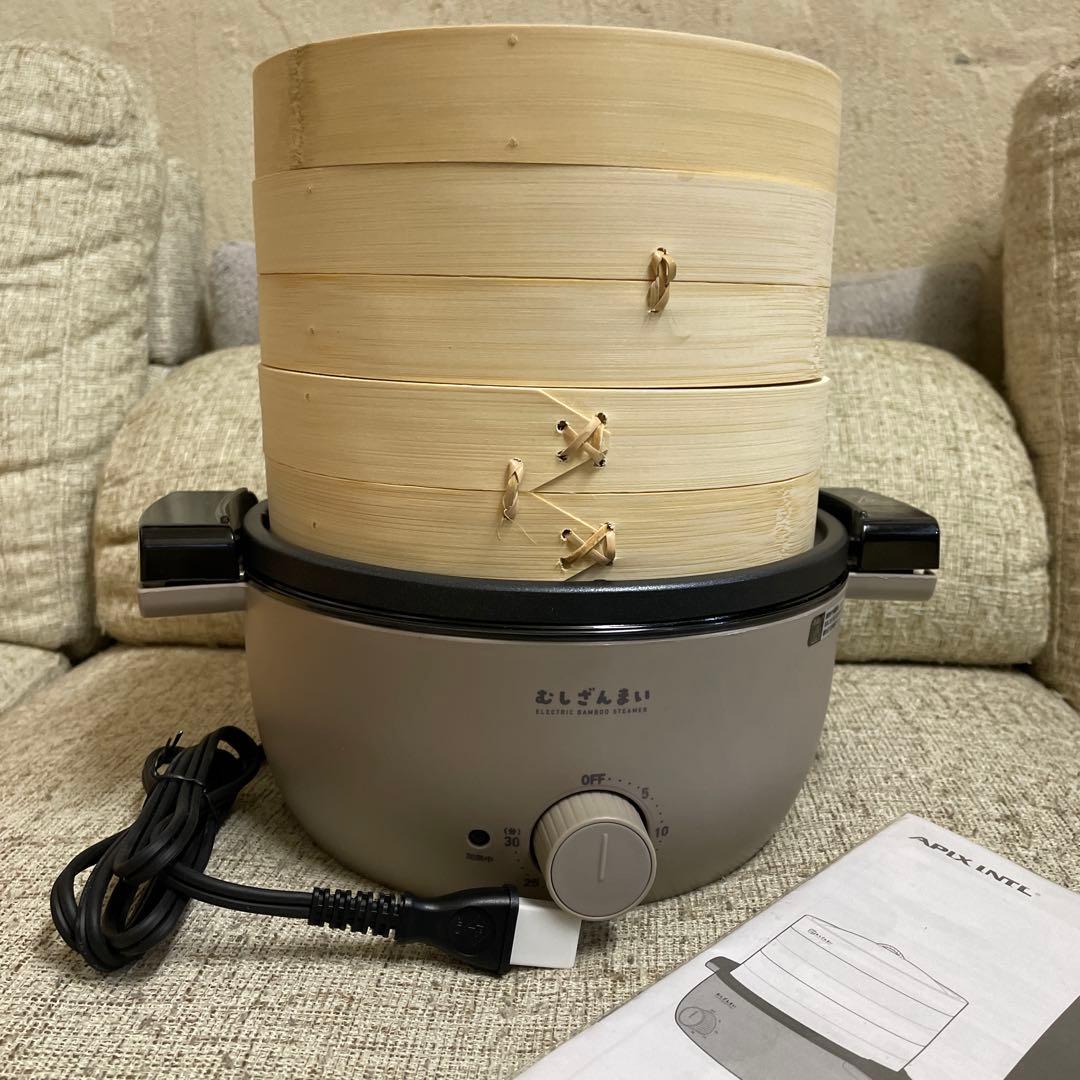 電気せいろ蒸し器 むしざんまい 1〜2人用 （蒸し三昧 電気式 スチーマー ）