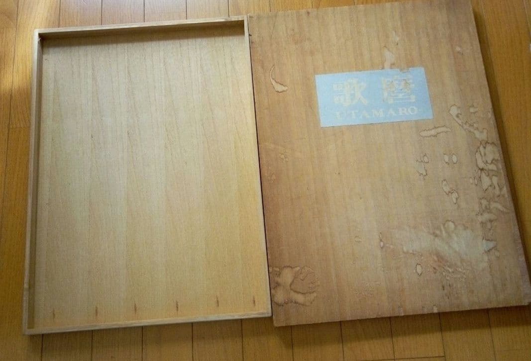 ☆歌麿浮世絵版画5枚セット☆日本美術社古法純手摺木版画複製☆桐箱入英文併記☆希少