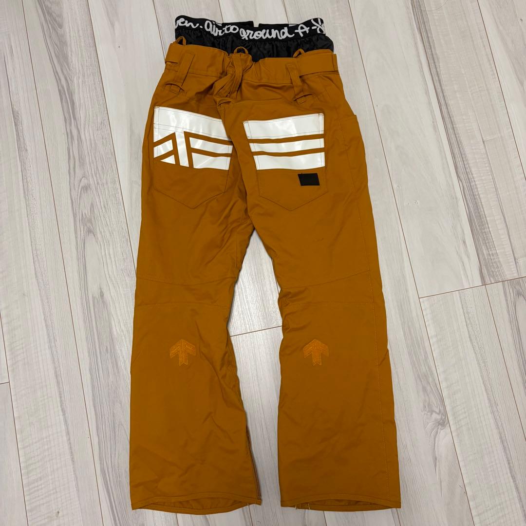 【良品】A-SEVEN スノボウェア パンツ M マスタード メンズ