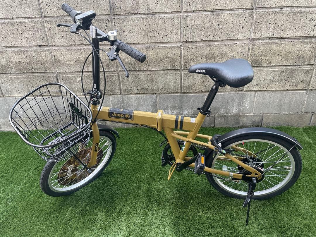美品 【Jeep】JE-206G 20インチ折りたたみ自転車 CAMEL