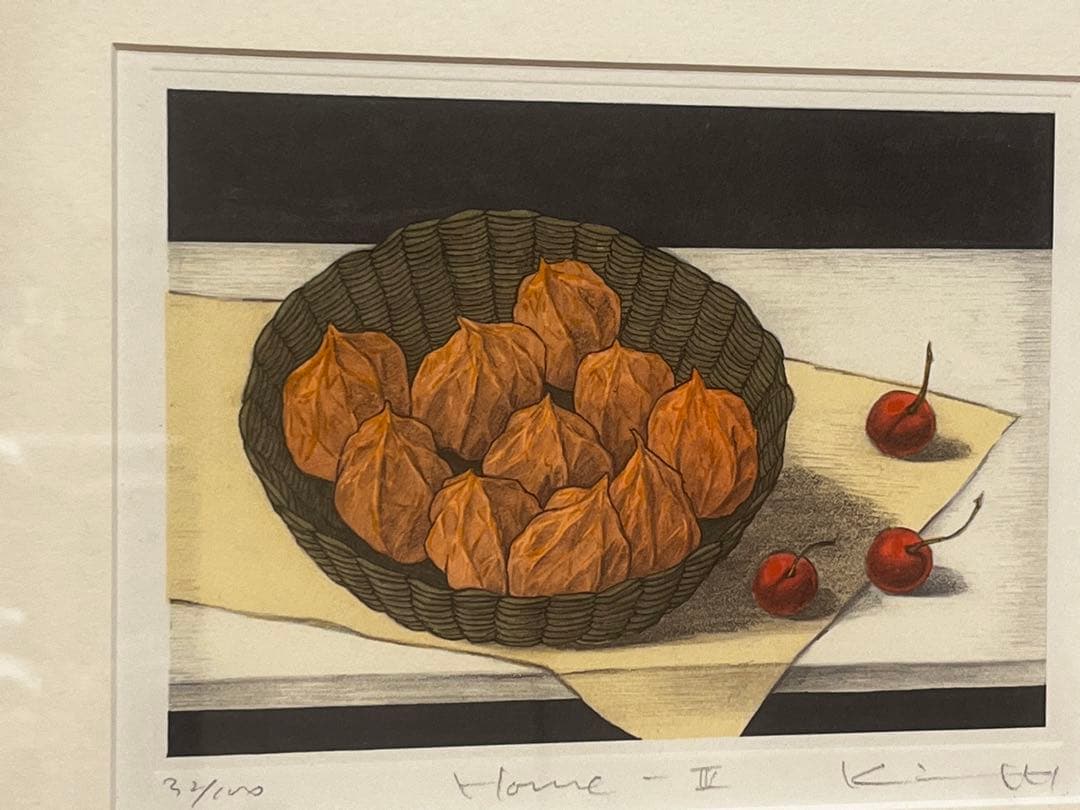 銅版画　静物画3点セット　ビュッフェ好きな方　エッチング/リトグラフ