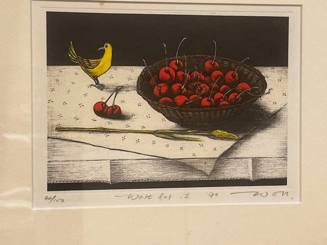 銅版画　静物画3点セット　ビュッフェ好きな方　エッチング/リトグラフ