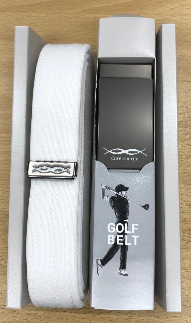 新品　コアエナジーGOLF　オフホワイト　機能性ベルト【お値引き不可】