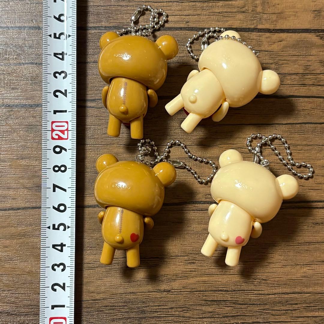 希少　リラックマ＆コリラックマ　スイングマスコット　苺＆ハート4種セット