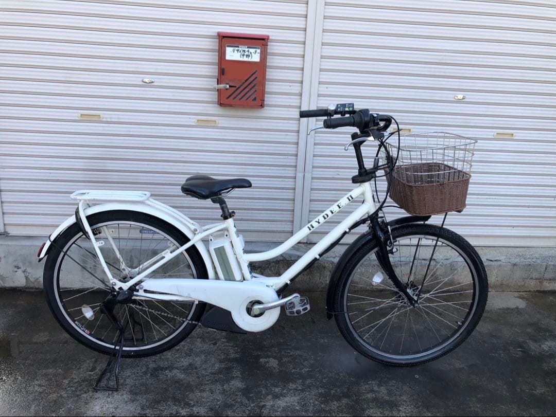ブリヂストン新機種電動アシスト自転車ハイディ2、26インチホワイトアルミボディー