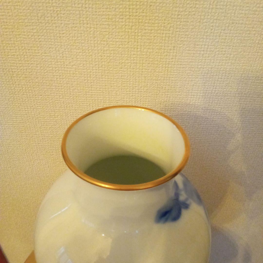 [良好品] 大倉陶園　ブルーローズ花瓶　28cm