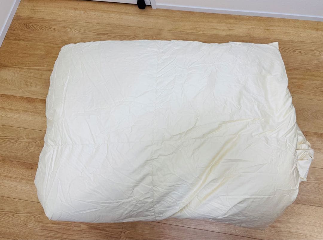 【ほぼ未使用】水鳥羽毛100% 日本製羽毛掛けふとん