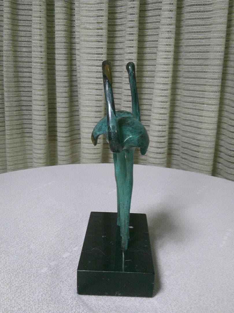 アンティーク モダン 【ブロンズ像 フラミンゴ】 デコアート 20cm 2kg
