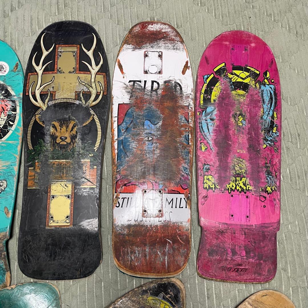 廃デッキ　希少　オールドシェイプ　スケボーデッキ　DIY まとめ売り　7枚