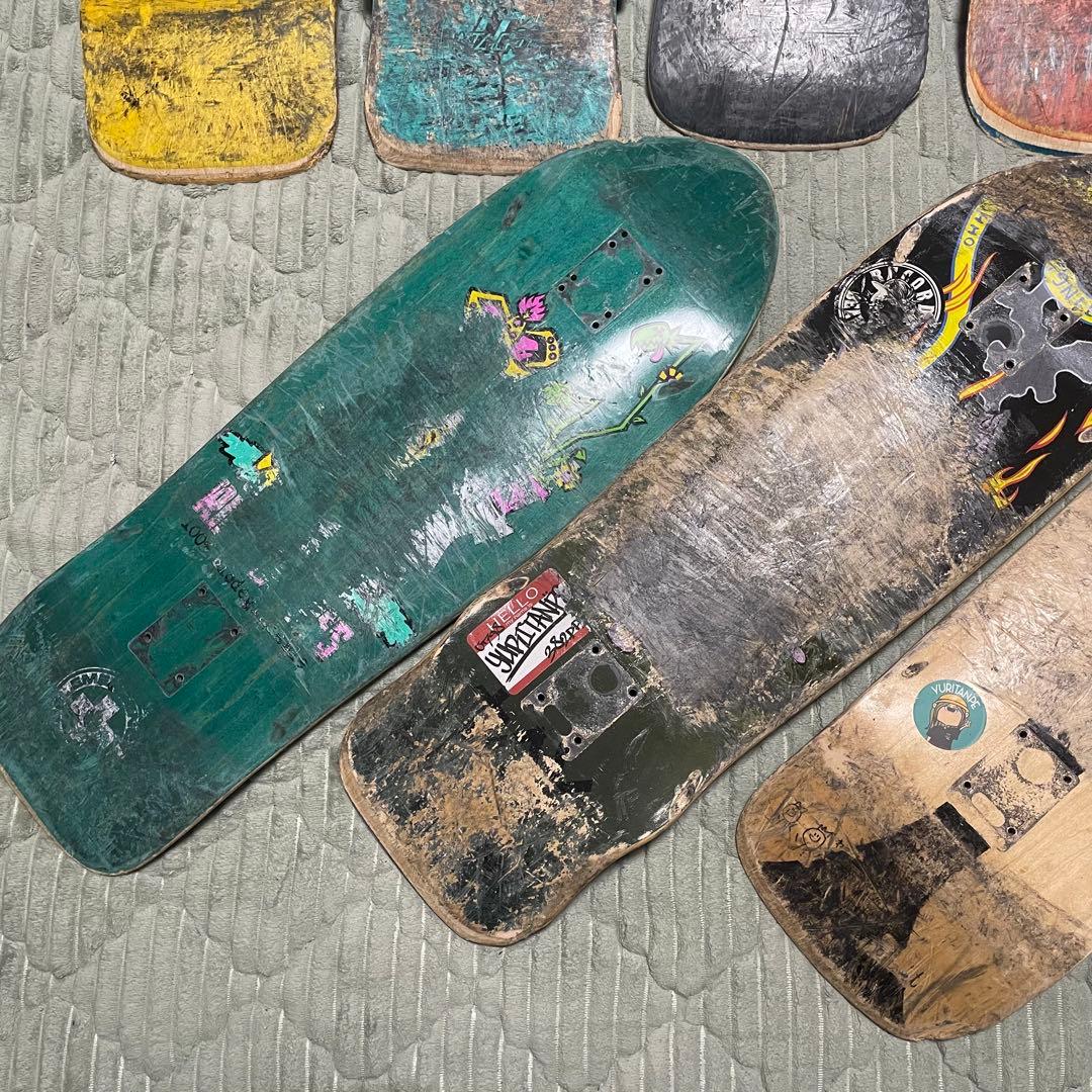 廃デッキ　希少　オールドシェイプ　スケボーデッキ　DIY まとめ売り　7枚