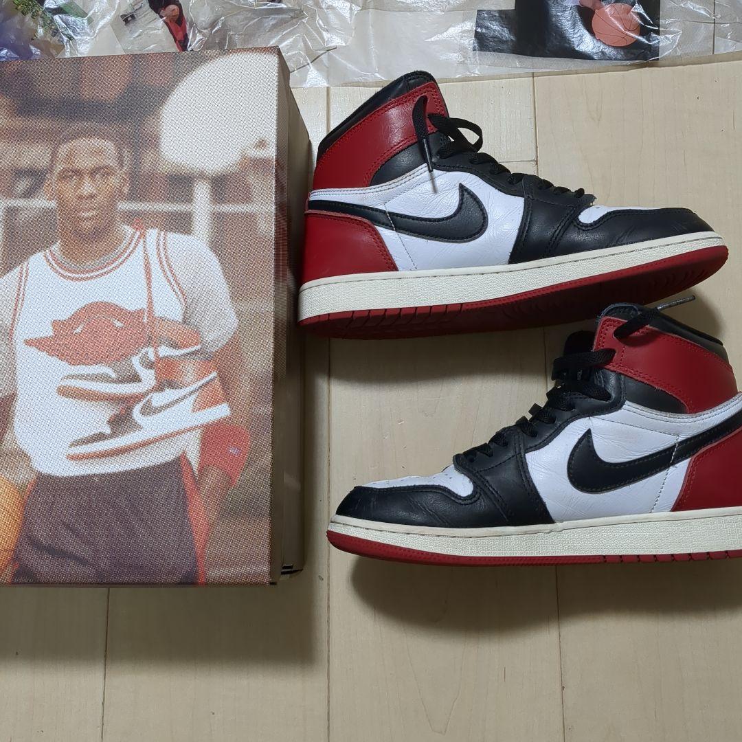 Nike Jordan 1 Retro High OG つま黒25cm箱付き